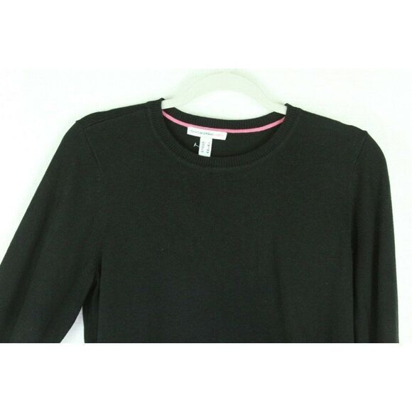Isaac Mizrahi LIVE Sweater Tunic Pullover Ruffle Cuffs Black Womens Small - Picture 7 of 8